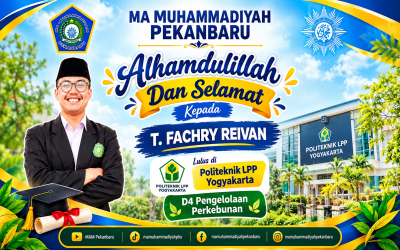 Tahniah untuk T. Fachry Reivan, Sukses Melanjutkan Studi di Politeknik LPP Yogyakarta